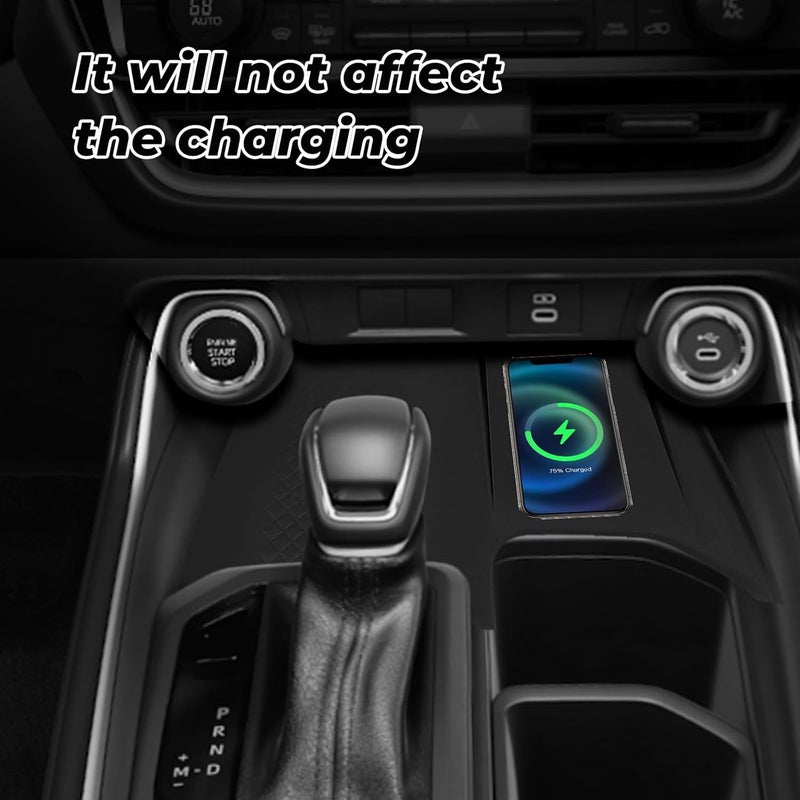 Abystar Wireless Charging Anti-Slip Mat for Grand Highlander 2024 2025 2026, Black Silicone Protective Pad Liners for Grand Highlander Accessories - Image 5
